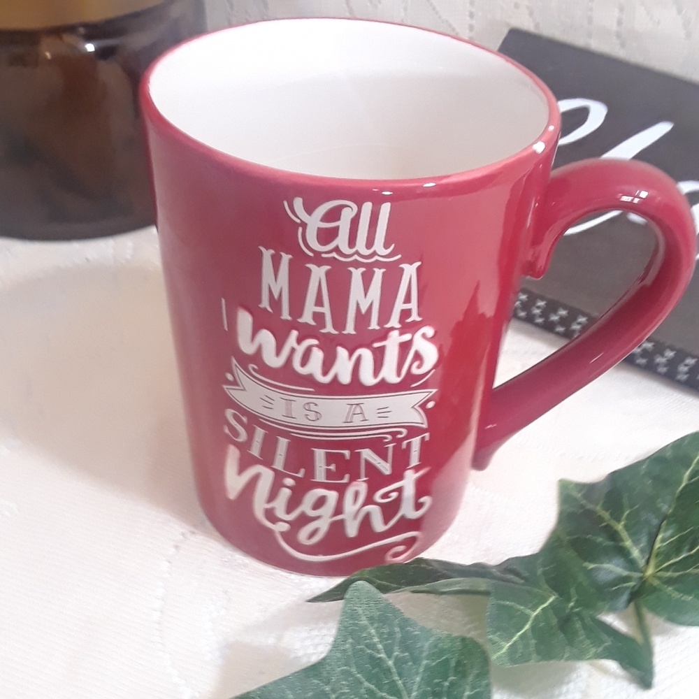 Earthenware  large holiday coffee mug